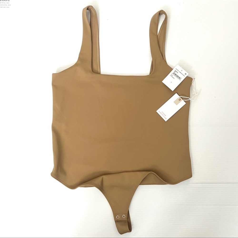 Good American Scuba Modern Tank Bodysuit Pecan Nude Size XL NWT - Picture 3 of 6